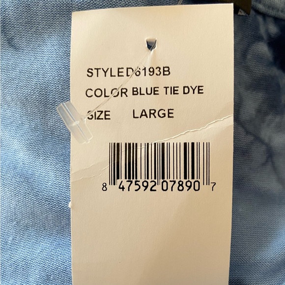 West Kei Tie Dye Blue Maxi Dress Size Large NWT - Picture 6 of 6